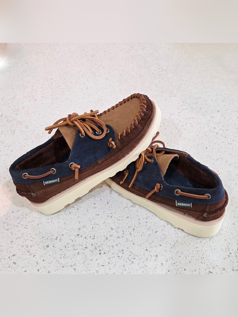 Sebago Summer Camp/Boat Suede Moccasin Nautical Shoes Womens 7/7.5